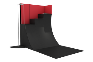 12' warped wall c/w railings