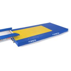 LANDING AREA 600x300x30xcm, TOPPED WITH YELLOW &quot;Happy Landing&quot; MAT400x200